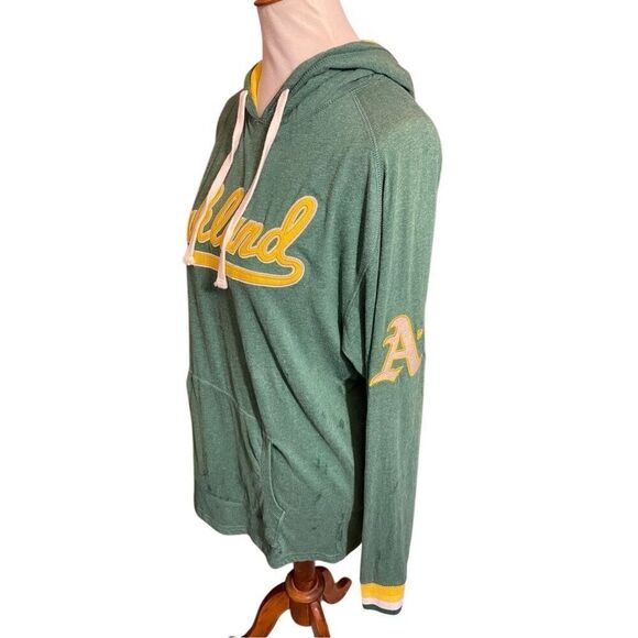 Oakland A’s Mitchell & Ness Cooperstown Collection Lightweight Hoodie Size Mediu - Picture 6 of 15